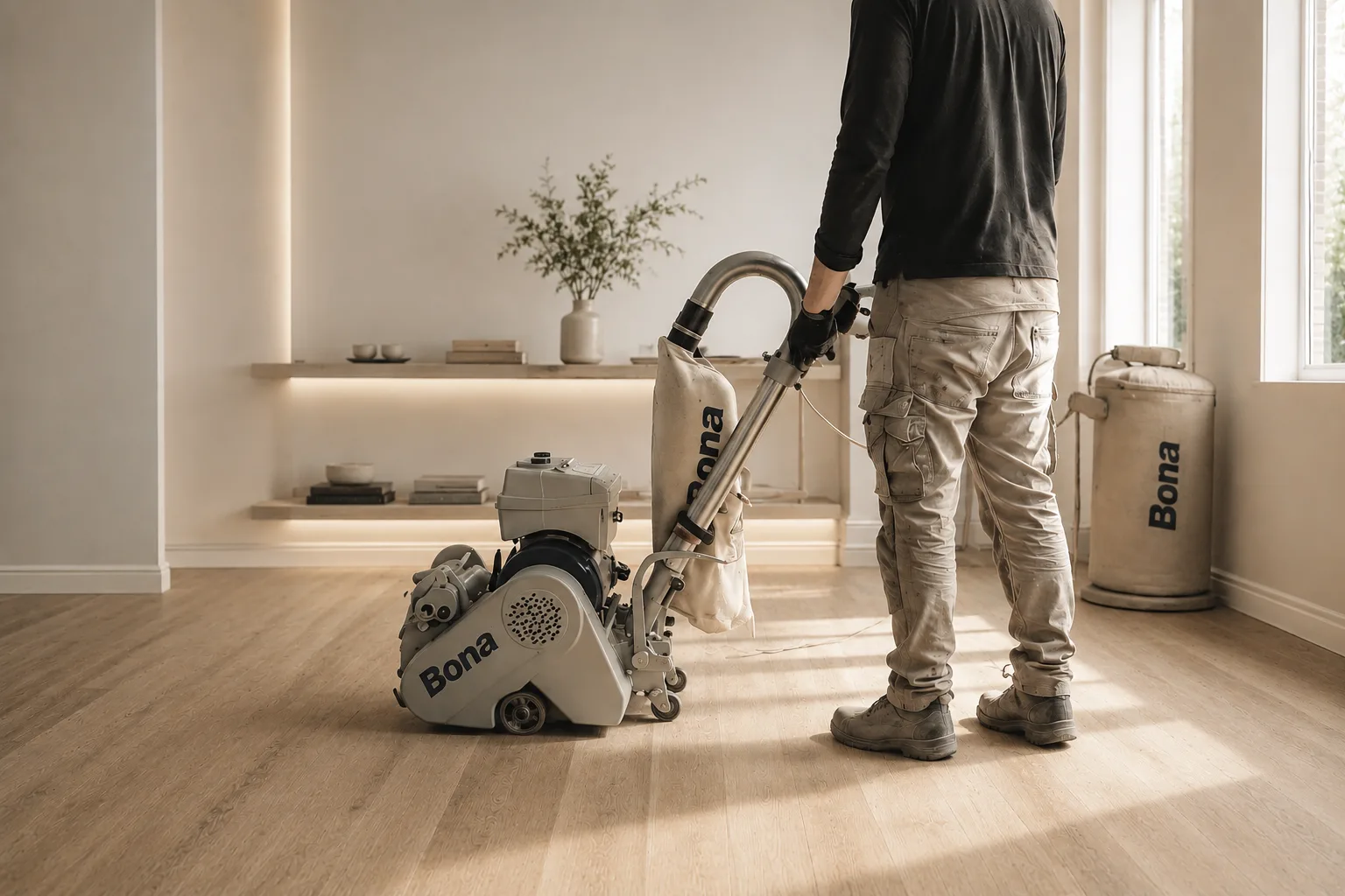 Floor sanding in a London home